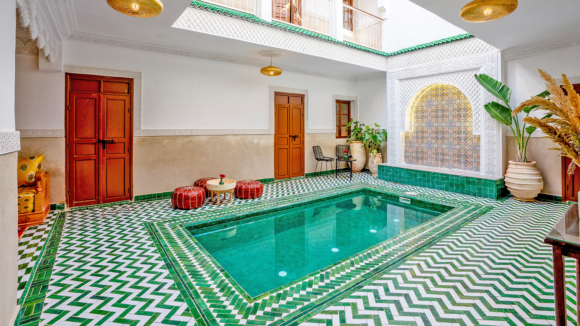 Lobby du Riad Ilyan 🛎️🍽️ 